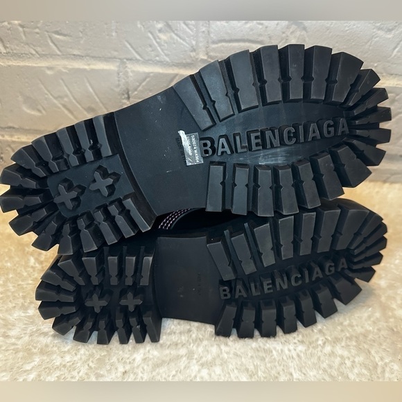 New Balenciaga Strike Ankle Combat Boots in Black and Fluo Pink Size 36 - Picture 9 of 10